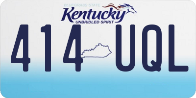 KY license plate 414UQL