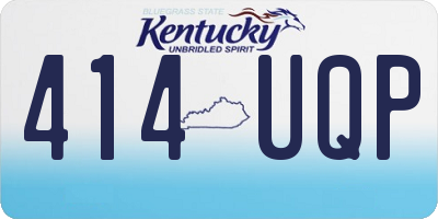 KY license plate 414UQP