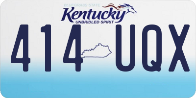 KY license plate 414UQX