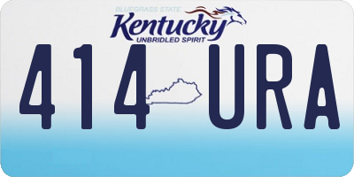 KY license plate 414URA