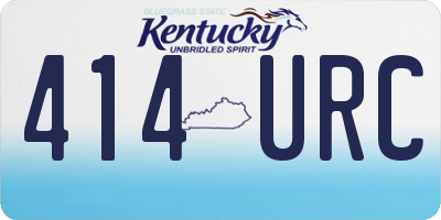 KY license plate 414URC