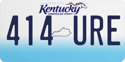 KY license plate 414URE