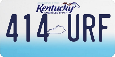 KY license plate 414URF