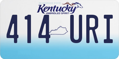 KY license plate 414URI