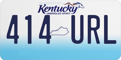 KY license plate 414URL