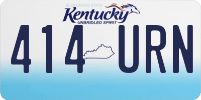 KY license plate 414URN