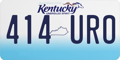 KY license plate 414URO