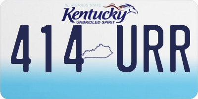 KY license plate 414URR