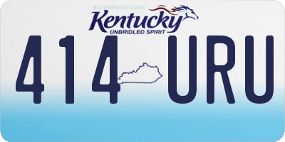 KY license plate 414URU
