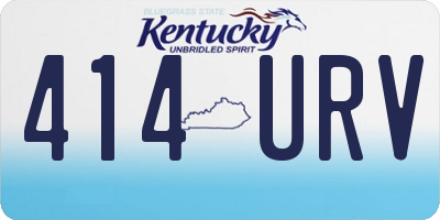 KY license plate 414URV