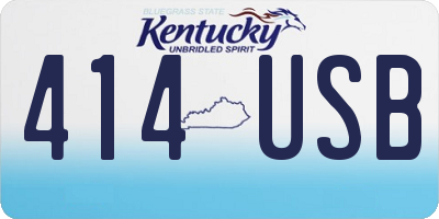 KY license plate 414USB