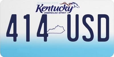 KY license plate 414USD