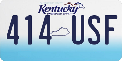 KY license plate 414USF