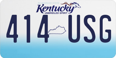 KY license plate 414USG
