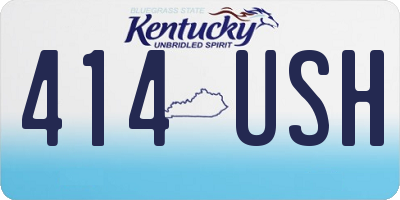 KY license plate 414USH