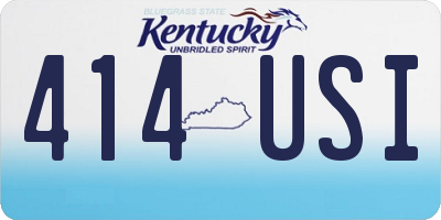 KY license plate 414USI