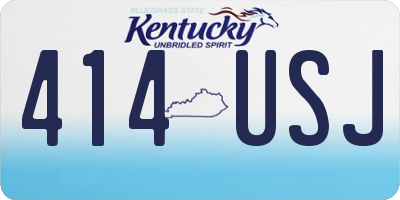 KY license plate 414USJ