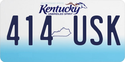 KY license plate 414USK
