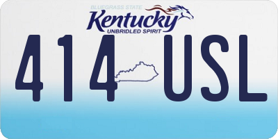 KY license plate 414USL