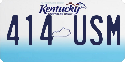 KY license plate 414USM