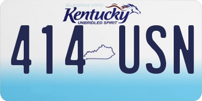 KY license plate 414USN