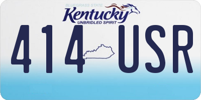 KY license plate 414USR