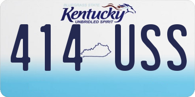 KY license plate 414USS