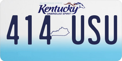 KY license plate 414USU