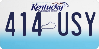 KY license plate 414USY