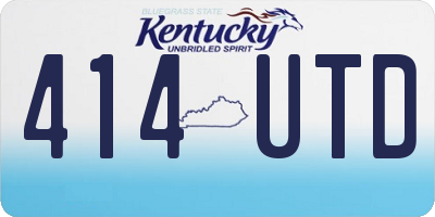 KY license plate 414UTD