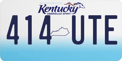 KY license plate 414UTE