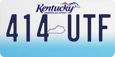 KY license plate 414UTF