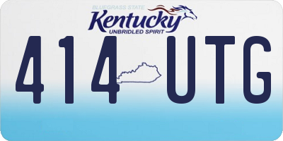 KY license plate 414UTG