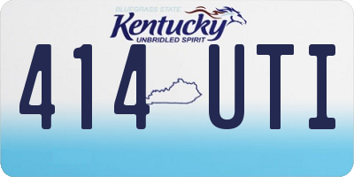 KY license plate 414UTI