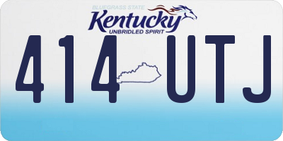 KY license plate 414UTJ