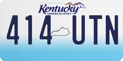 KY license plate 414UTN