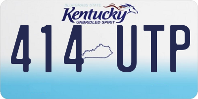 KY license plate 414UTP