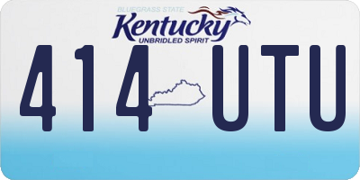 KY license plate 414UTU