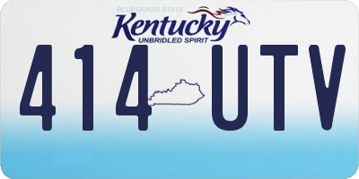 KY license plate 414UTV