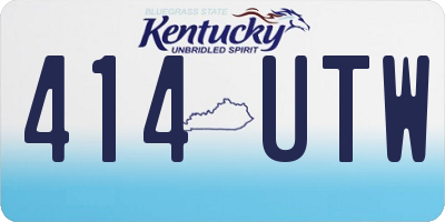 KY license plate 414UTW