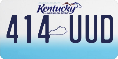 KY license plate 414UUD