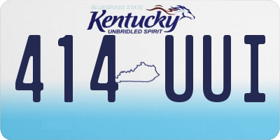 KY license plate 414UUI