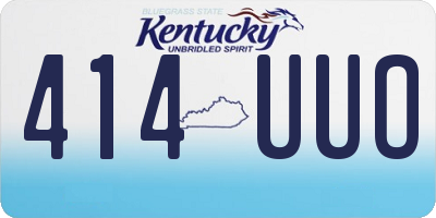 KY license plate 414UUO