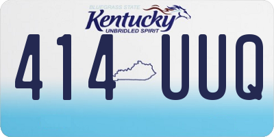 KY license plate 414UUQ