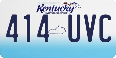 KY license plate 414UVC