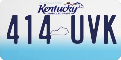 KY license plate 414UVK