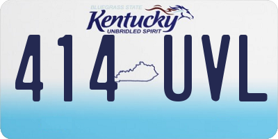 KY license plate 414UVL