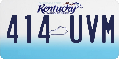 KY license plate 414UVM
