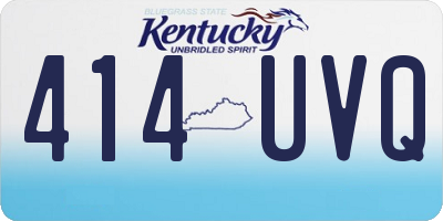 KY license plate 414UVQ