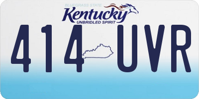 KY license plate 414UVR